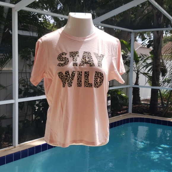 NWT Wildfox Stay Wild Keke Tee in Lotus pink - Picture 5 of 9